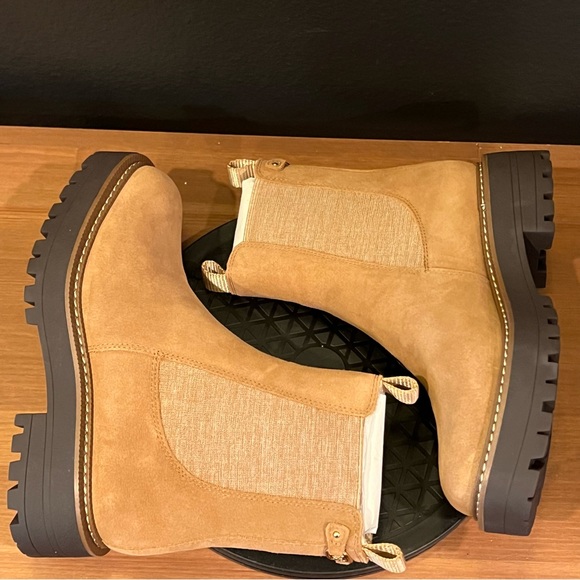 Sam Edelman Women’s 5.5 M Camel Velour Laguna Ankle Chelsea Pull On Boots H2680 - Picture 6 of 10